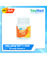 Viên uống bổ sung Vitamin C Nat C 1000 Mega We Care