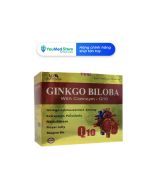 Viên uống tăng cường tuần hoàn não Ginkgo biloba có chứa Coenzyme-q10 (Hộp 10 vỉ x 10 viên)