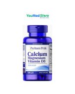 Viên uống bổ sung Calcium Magnesium Vitamin D3 Puritan's Pride chai 120 viên hỗ trợ xương khớp chắc khỏe