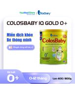 Sữa bột Colosbaby IQ gold 0+ giúp phát triển não bộ và hệ miễn dịch cho bé hộp 800g và 400g