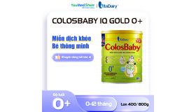 Sữa bột Colosbaby IQ gold 0+ giúp phát triển não bộ và hệ miễn dịch cho bé hộp 800g và 400g