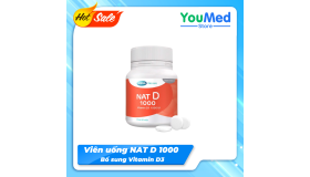 Viên uống Nat D  bổ sung vitamin D3 (Lọ 60 viên)