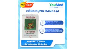Viên uống Phils-Lin L-Cystine Phil Inter hỗ trợ cải thiện làn da sạm nám, mụn trứng cá, móng tóc gãy rụng (12 vỉ x 5 viên)