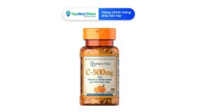 Viên uống bổ sung vitamin C Puritan’s Pride C-500mg chai 100 viên hỗ trợ tăng cường hệ miễn dịch.