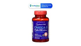 Viên uống dầu cá Puritan's Pride Omega 3 Fish oil 1000mg đẹp da, hỗ trợ tim mạch, thị lực hộp 100 viên