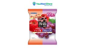 Thạch trái cây Orihiro vị nho và táo (túi 12 gói) hỗ trợ bổ sung vitamin