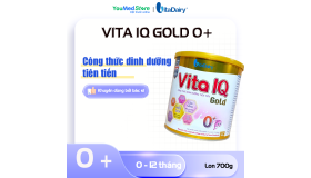 Sữa Vita IQ Gold 0+ VitaDairy hỗ trợ tăng cường miễn dịch và lợi khuẩn đường tiêu hóa hộp 700g