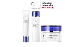 Bộ 3 Sản Phẩm Dưỡng Trắng Da Ban Đêm TRANSINO Essence EX II - Clear Lotion - Repair Cream