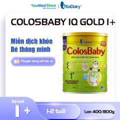 Sữa bột ColosBaby IQ gold 1+ VitaDairy giúp tăng cường miễn dịch hộp 400gr/800gr