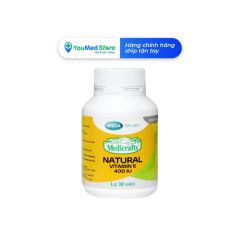 Viên uống Medicrafts Natural Vitamin E 400 IU chống oxi hoá (Lọ 30 viên)